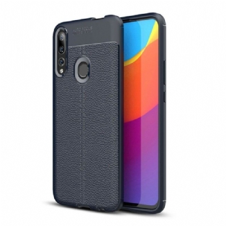 Capa Para Huawei P Smart Z Linha Dupla Efeito Couro Litchi