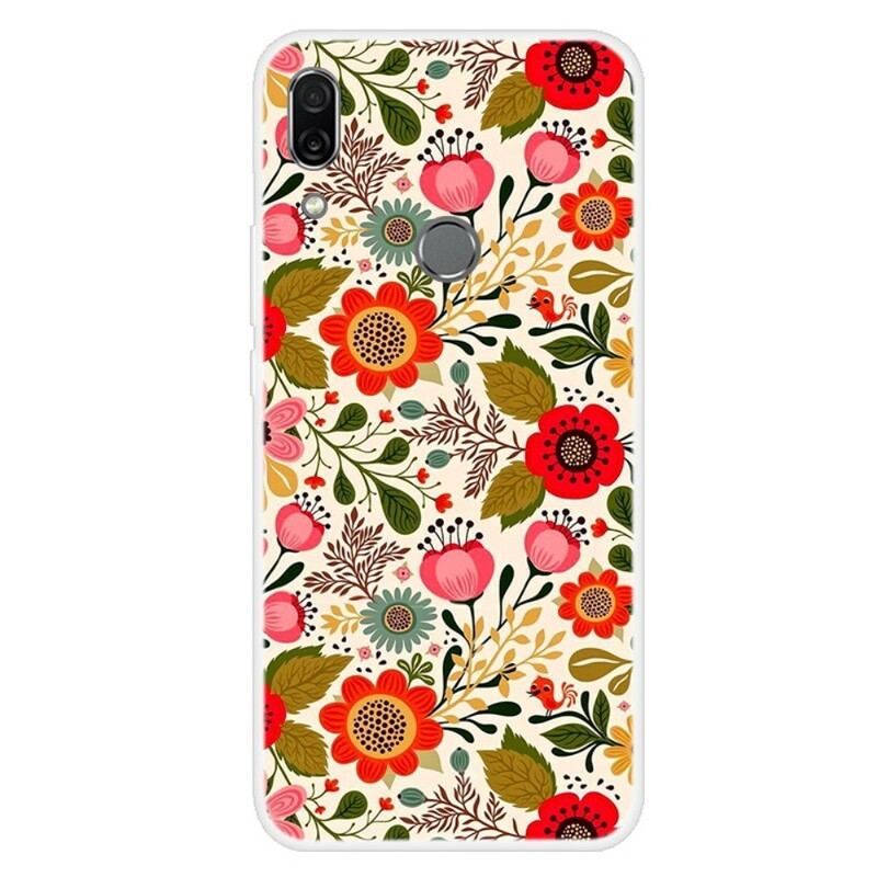 Capa Para Huawei P Smart Z Tapeçaria Floral