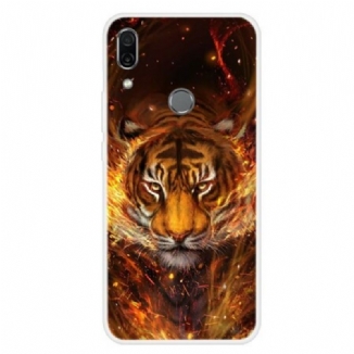 Capa Para Huawei P Smart Z Tigre De Fogo