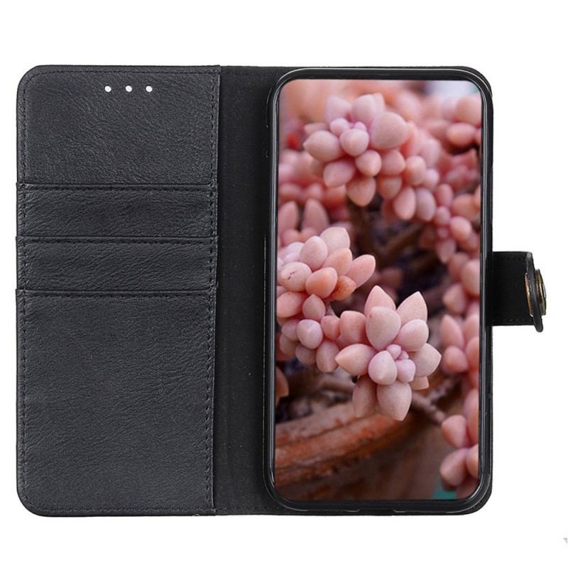 Capa Flip Para Vivo Y76 5G Imitação De Couro Khazneh