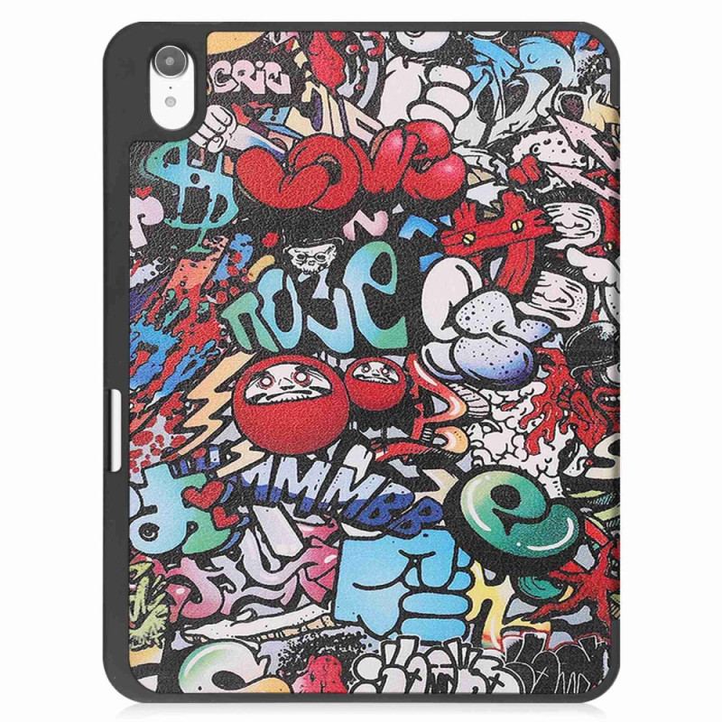 Capa De Celular Para iPad 10.9" (2022) Porta Caneta Graffiti