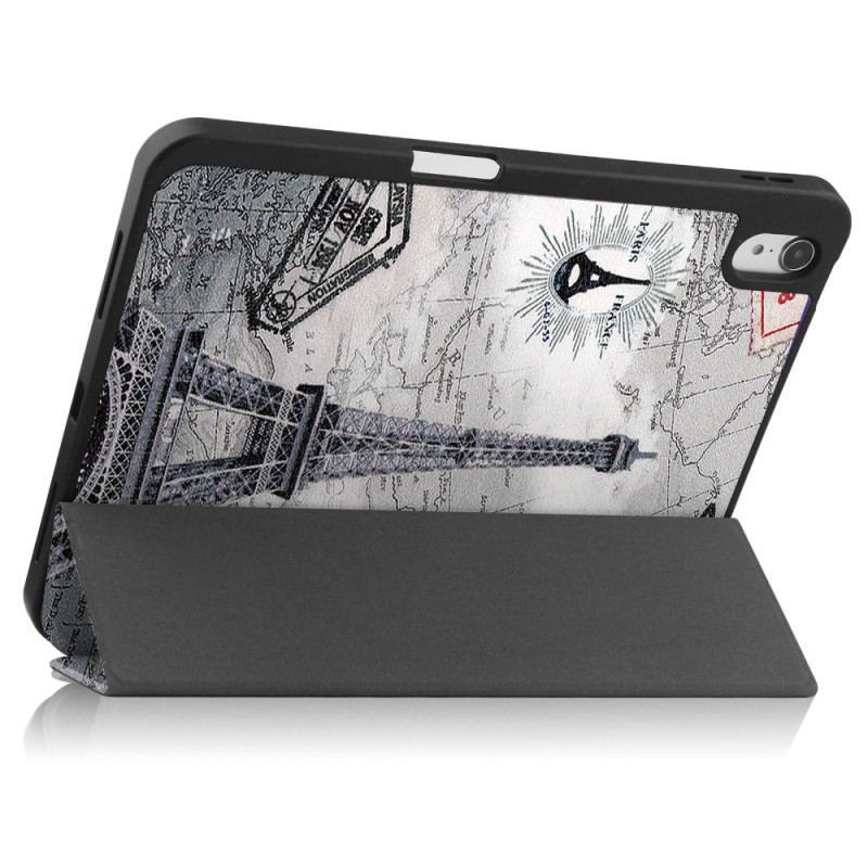 Capa De Celular Para iPad 10.9" (2022) Suporte Para Caneta Torre Eiffel