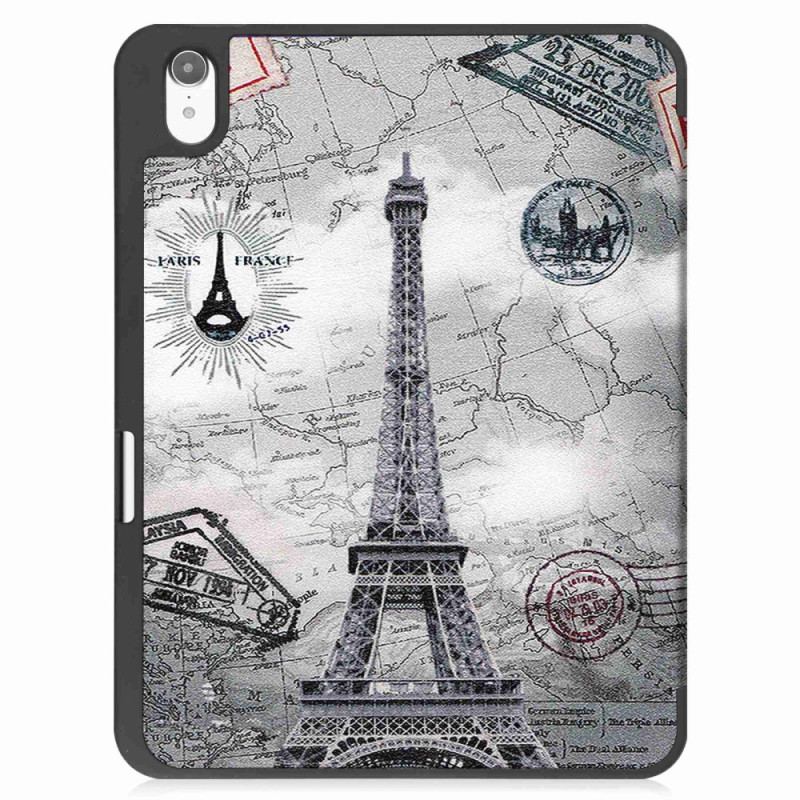 Capa De Celular Para iPad 10.9" (2022) Suporte Para Caneta Torre Eiffel