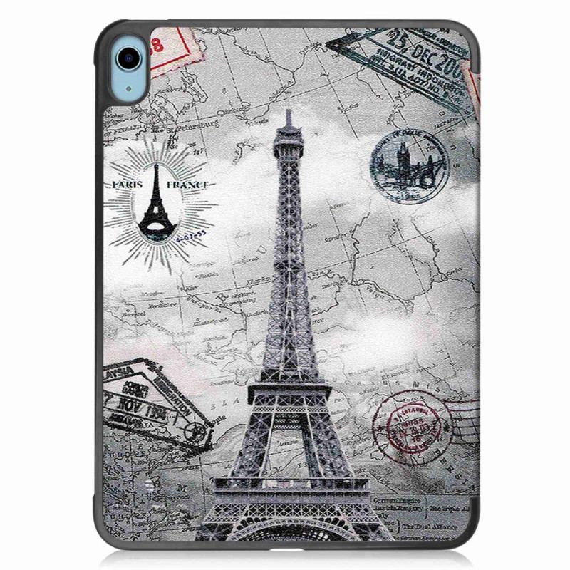 Capa De Celular Para iPad 10.9" (2022) Torre Eiffel Retrô Reforçada