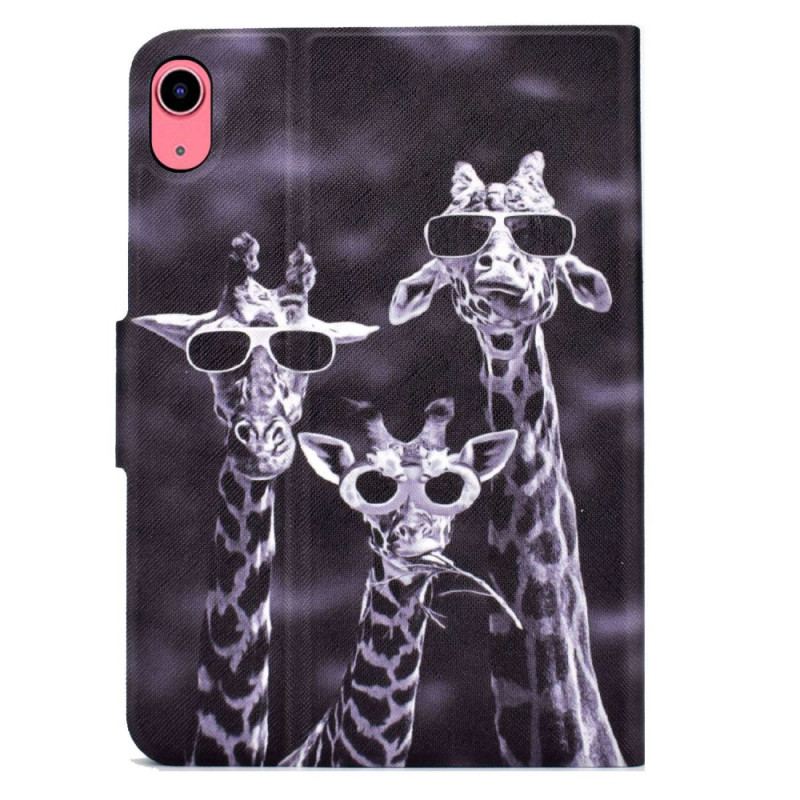 Capa De Couro Para iPad 10.9" (2022) Girafas Anônimas