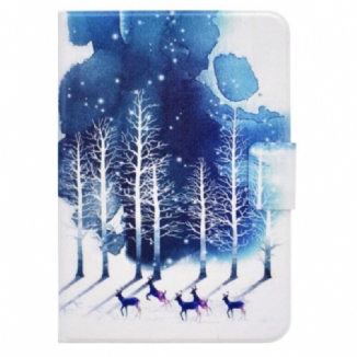 Capa De Couro Para iPad 10.9" (2022) Inverno