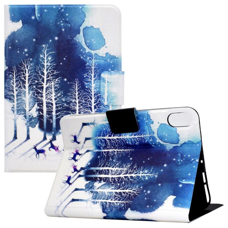 Capa De Couro Para iPad 10.9" (2022) Inverno