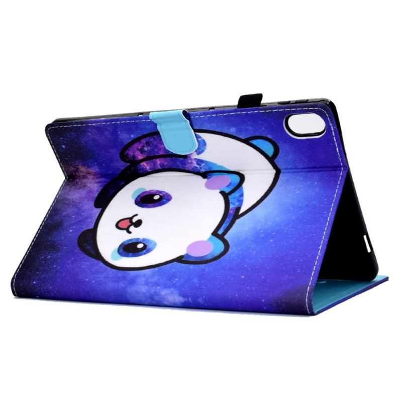 Capa De Couro Para iPad 10.9" (2022) Panda Pintando