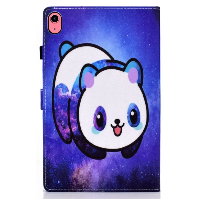 Capa De Couro Para iPad 10.9" (2022) Panda Pintando