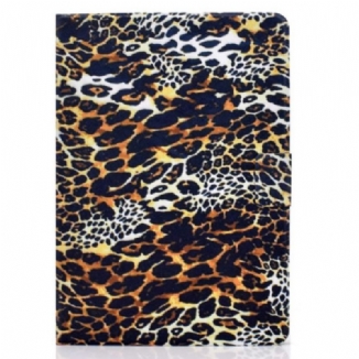 Capa Em Pele Para iPad 10.9" (2022) Estilo Leopardo