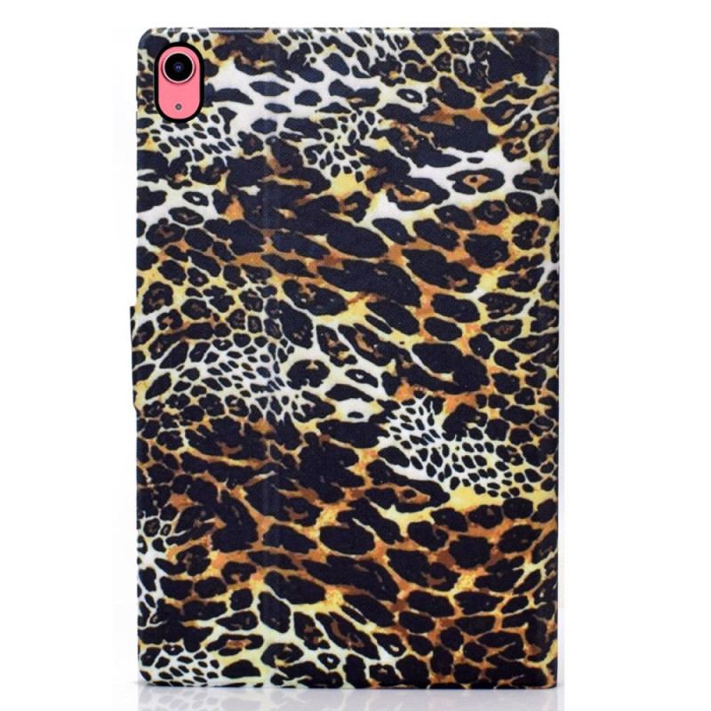 Capa Em Pele Para iPad 10.9" (2022) Estilo Leopardo