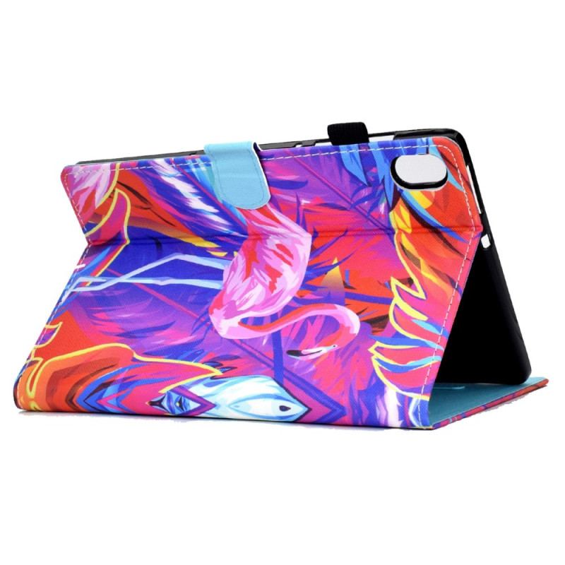 Capa Em Pele Para iPad 10.9" (2022) Flamingo