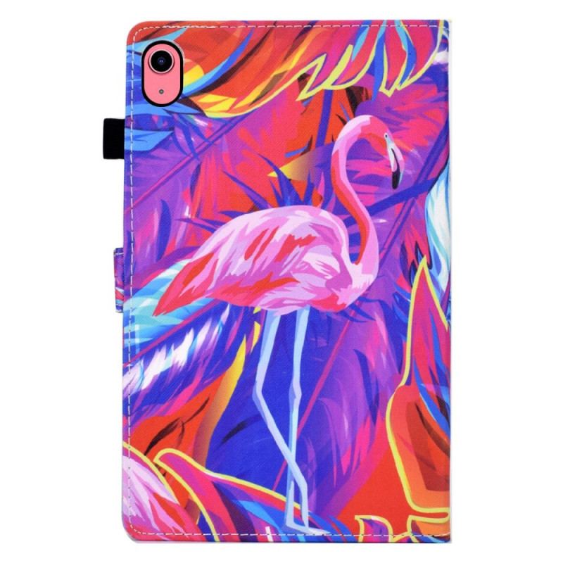 Capa Em Pele Para iPad 10.9" (2022) Flamingo