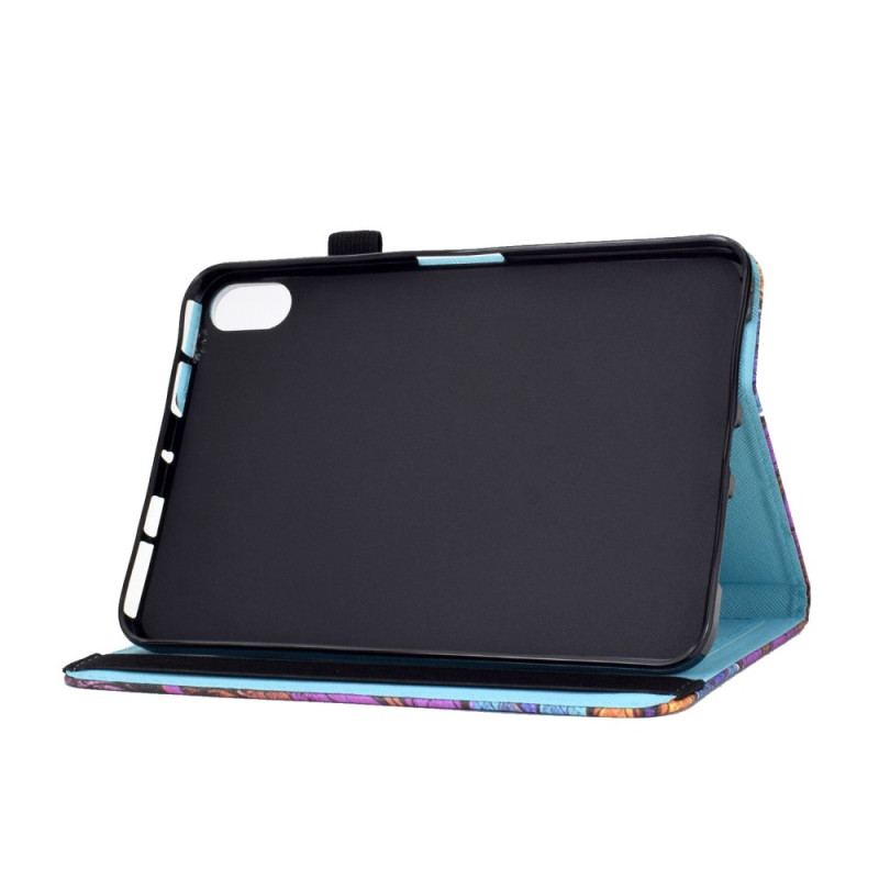 Capa Flip Para iPad 10.9" (2022) Borboletas Azuis