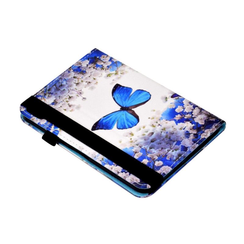 Capa Flip Para iPad 10.9" (2022) Borboletas Azuis