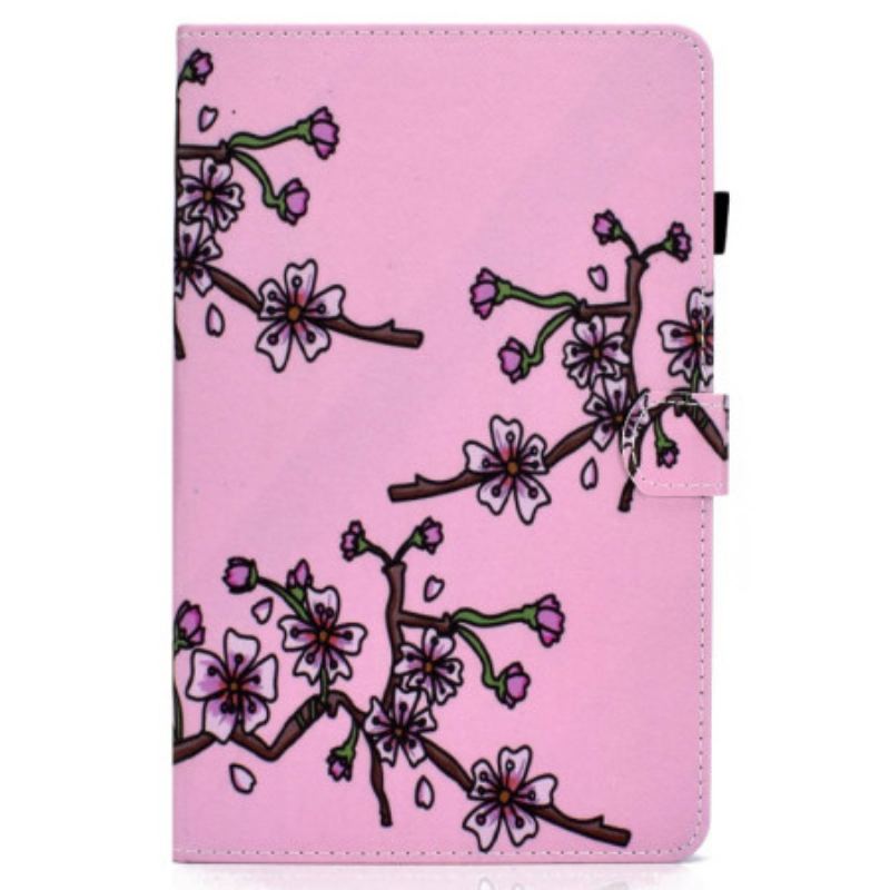 Capa Flip Para iPad 10.9" (2022) Flores De Ameixa