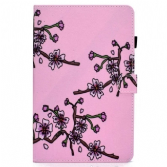 Capa Flip Para iPad 10.9" (2022) Flores De Ameixa