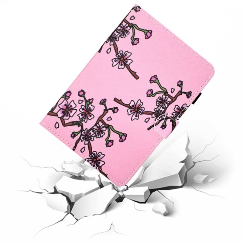 Capa Flip Para iPad 10.9" (2022) Flores De Ameixa