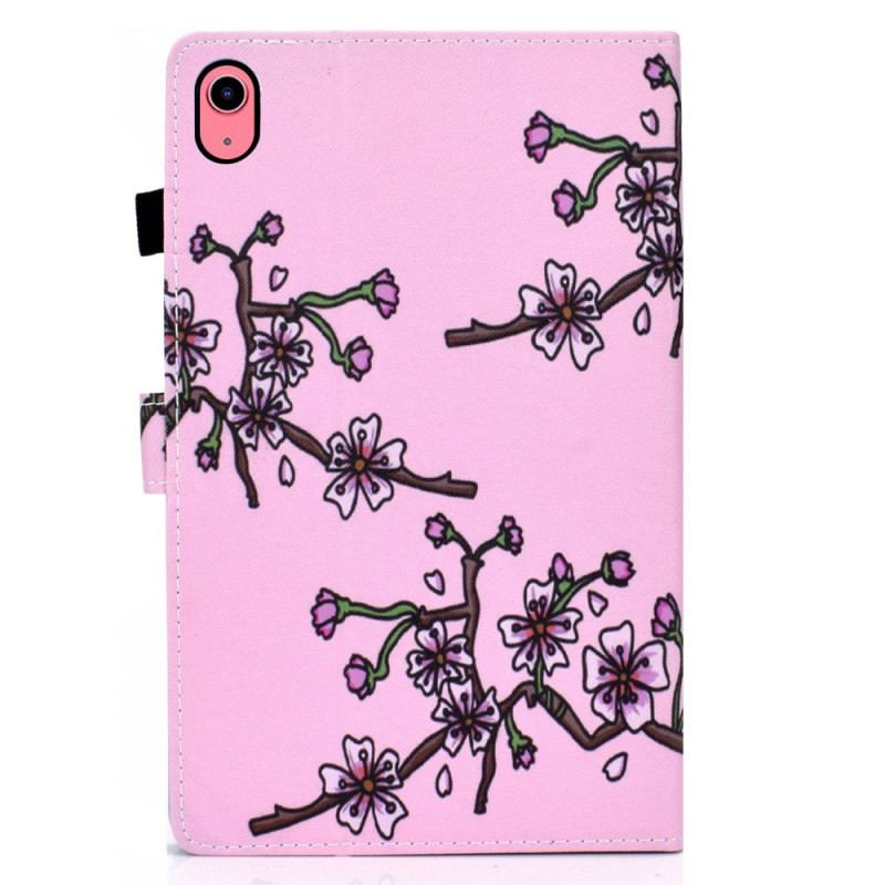 Capa Flip Para iPad 10.9" (2022) Flores De Ameixa