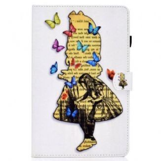 Capa Flip Para iPad 10.9" (2022) Garota Borboleta