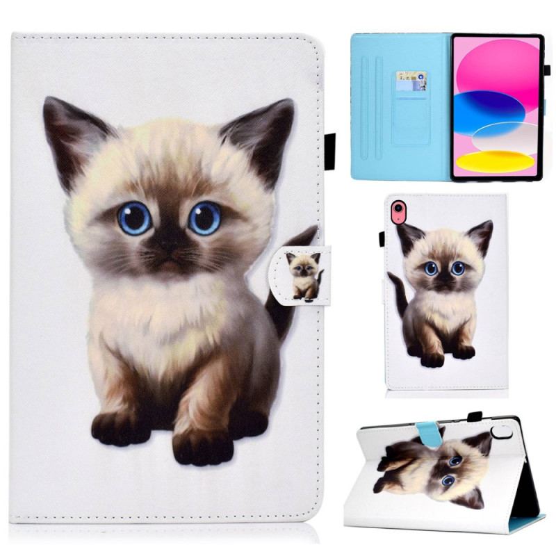 Capa Flip Para iPad 10.9" (2022) Gatinho Pequeno