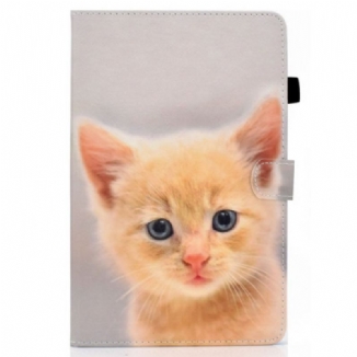 Capa Flip Para iPad 10.9" (2022) Gatinho Ruivo