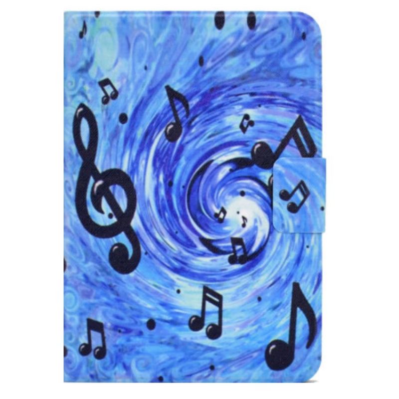 Capa Flip Para iPad 10.9" (2022) Notas Musicais