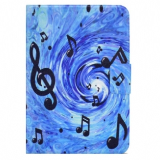 Capa Flip Para iPad 10.9" (2022) Notas Musicais