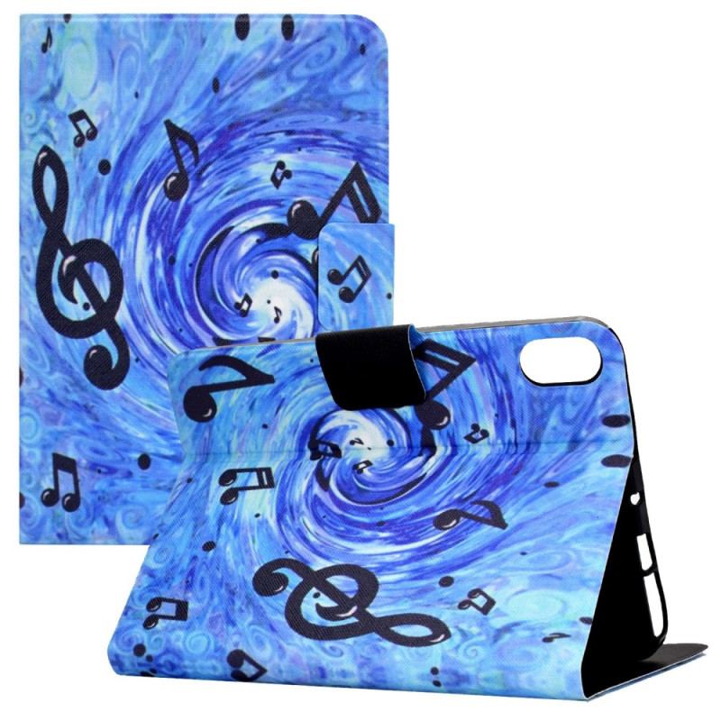 Capa Flip Para iPad 10.9" (2022) Notas Musicais