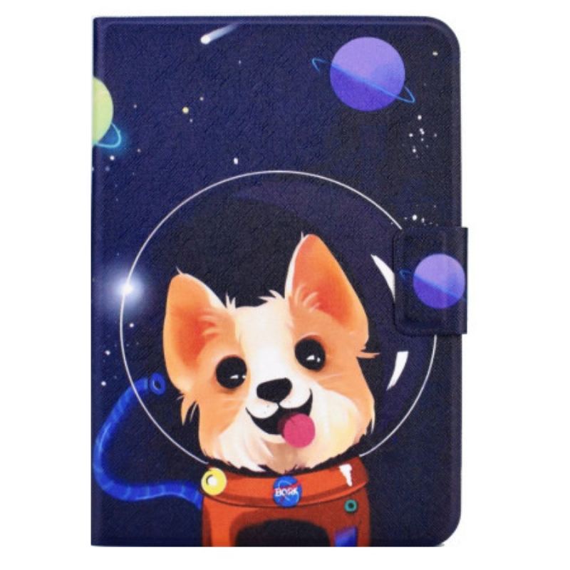 Capa Folio Para iPad 10.9" (2022) Cao Espacial