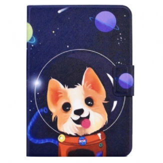 Capa Folio Para iPad 10.9" (2022) Cao Espacial