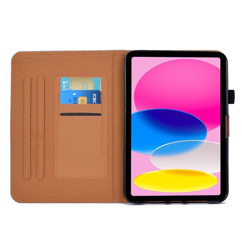 Capa Folio Para iPad 10.9" (2022) Couro Sintético Liso