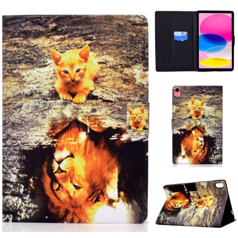 Capa Folio Para iPad 10.9" (2022) Felino