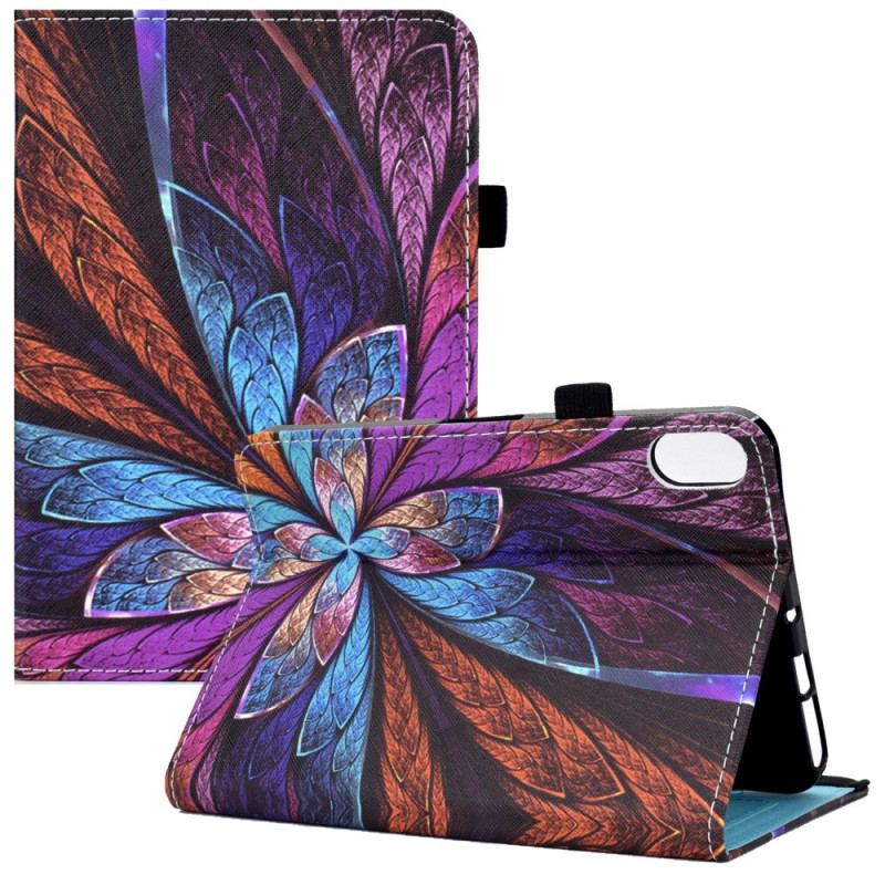 Capa Folio Para iPad 10.9" (2022) Flor Abstrata