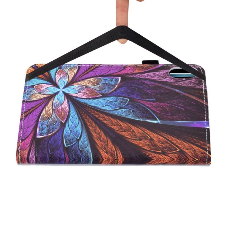 Capa Folio Para iPad 10.9" (2022) Flor Abstrata