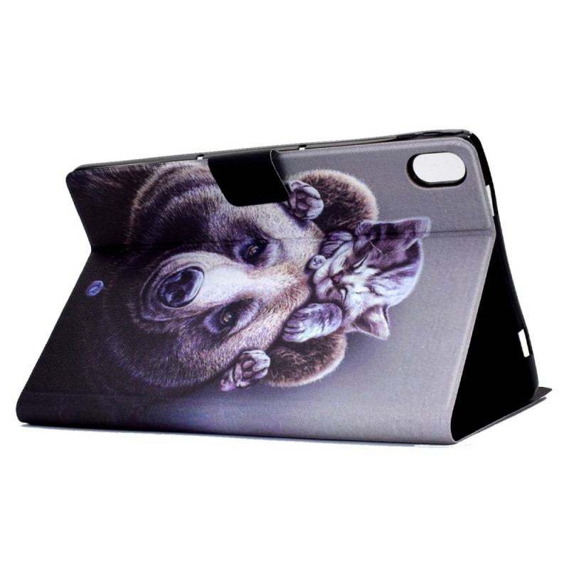 Capa Folio Para iPad 10.9" (2022) Gato E Urso