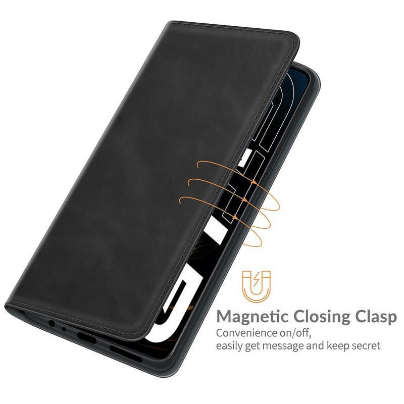 Capa De Celular Para Realme GT 5G Flip Costura De Couro Estilo