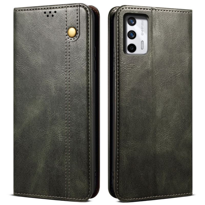 Capa De Celular Para Realme GT 5G Flip Couro Sintético Encerado