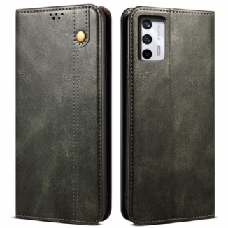 Capa De Celular Para Realme GT 5G Flip Couro Sintético Encerado