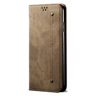 Capa De Celular Para Realme GT 5G Flip Tecido Jeans