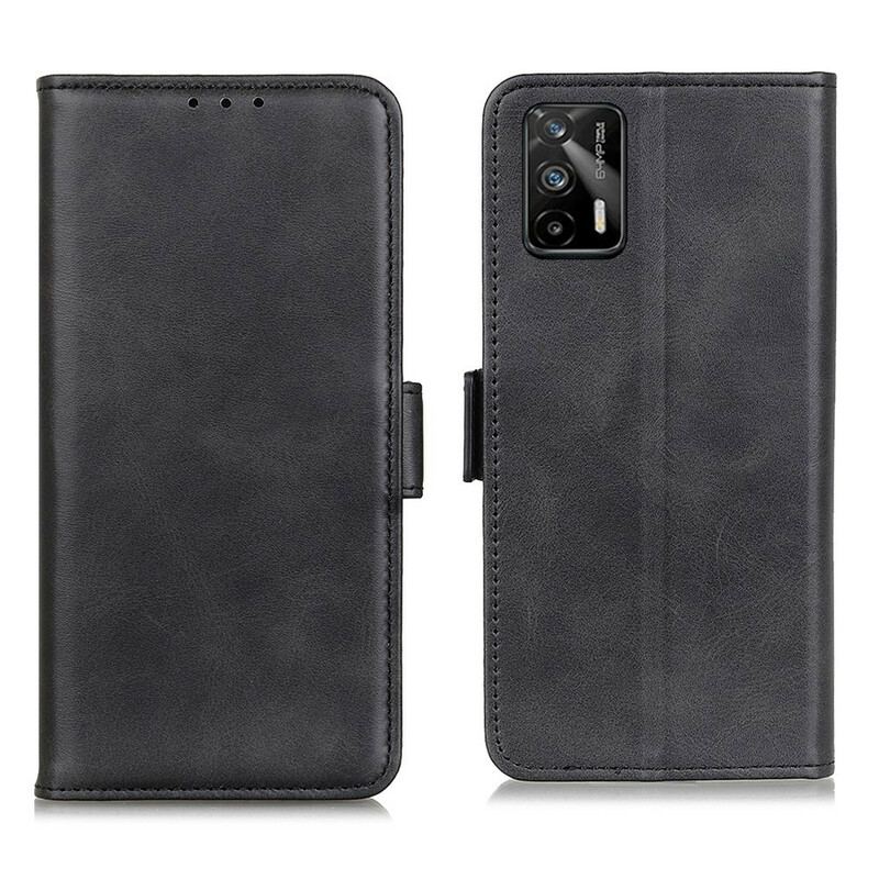 Capa Flip Para Realme GT 5G De Couro Aba Dupla