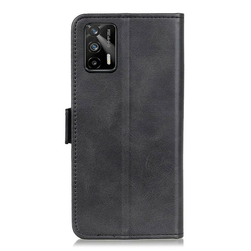 Capa Flip Para Realme GT 5G De Couro Aba Dupla