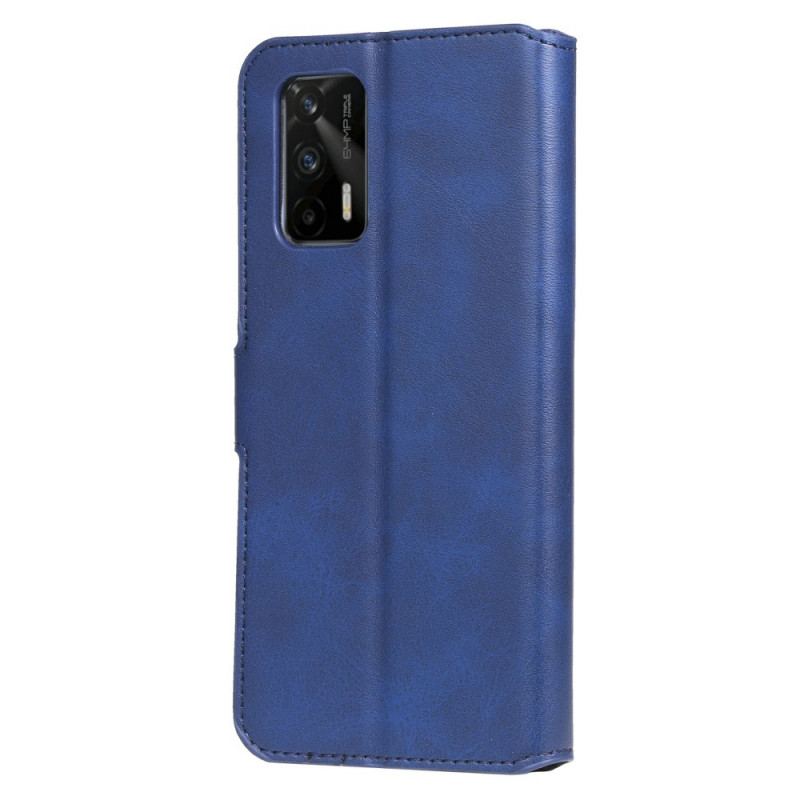 Capa Flip Para Realme GT 5G Efeito Couro