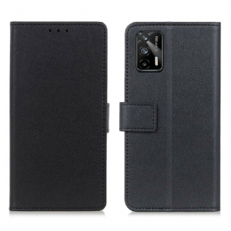 Capa Flip Para Realme GT 5G Efeito Couro Clássico