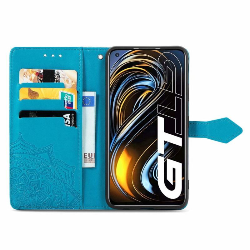 Capa Flip Para Realme GT 5G Mandala Idade Média