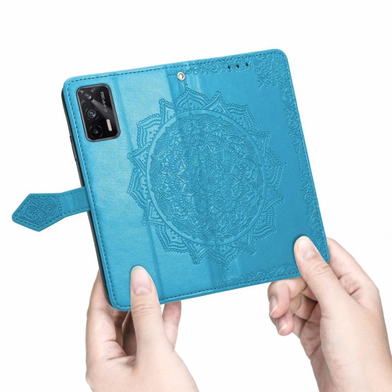 Capa Flip Para Realme GT 5G Mandala Idade Média