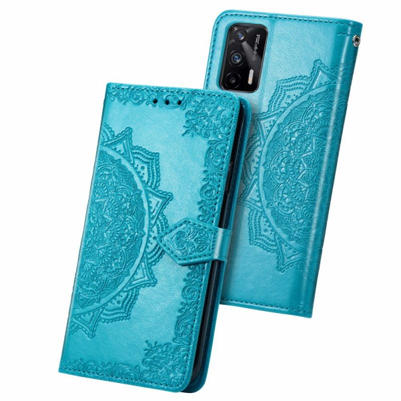 Capa Flip Para Realme GT 5G Mandala Idade Média