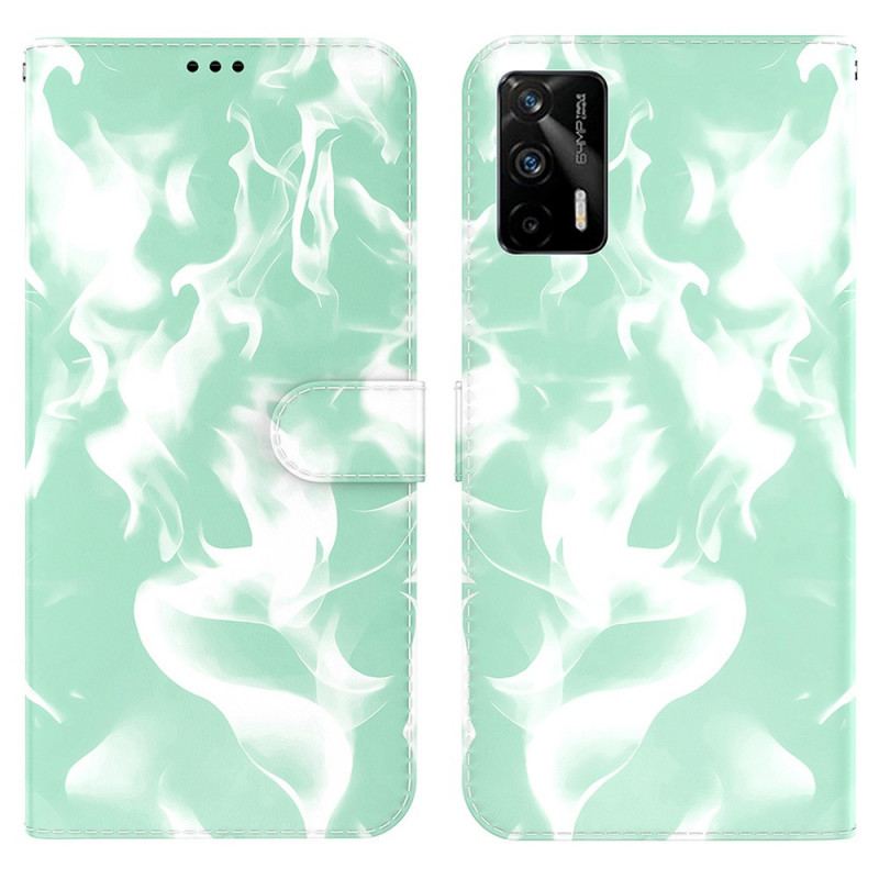 Capa Flip Para Realme GT 5G Padrão Abstrato