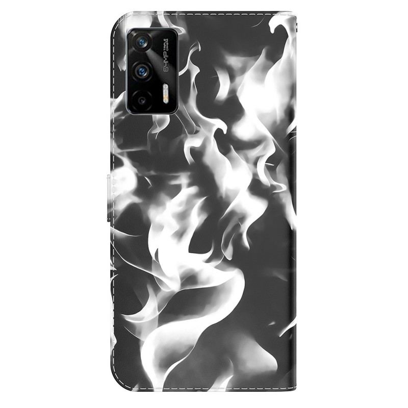 Capa Flip Para Realme GT 5G Padrão Abstrato