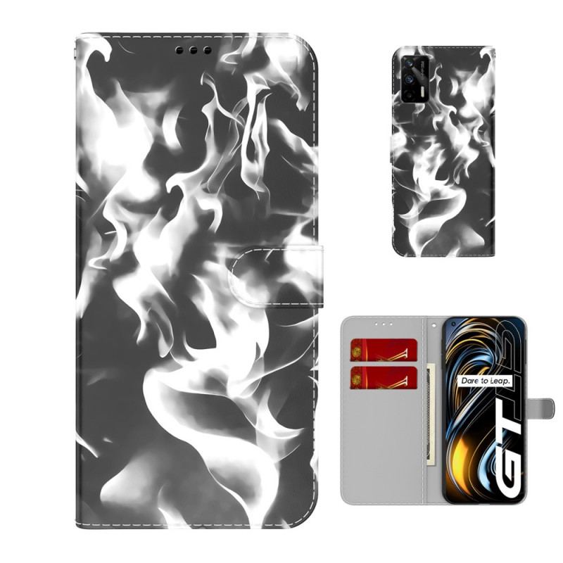 Capa Flip Para Realme GT 5G Padrão Abstrato